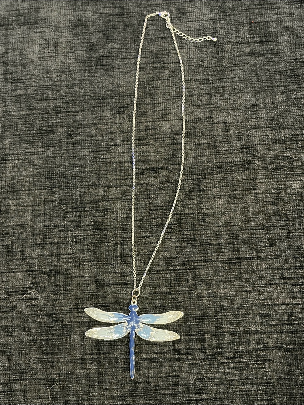 Keepsake Blue Enameled Dragonfly Necklace